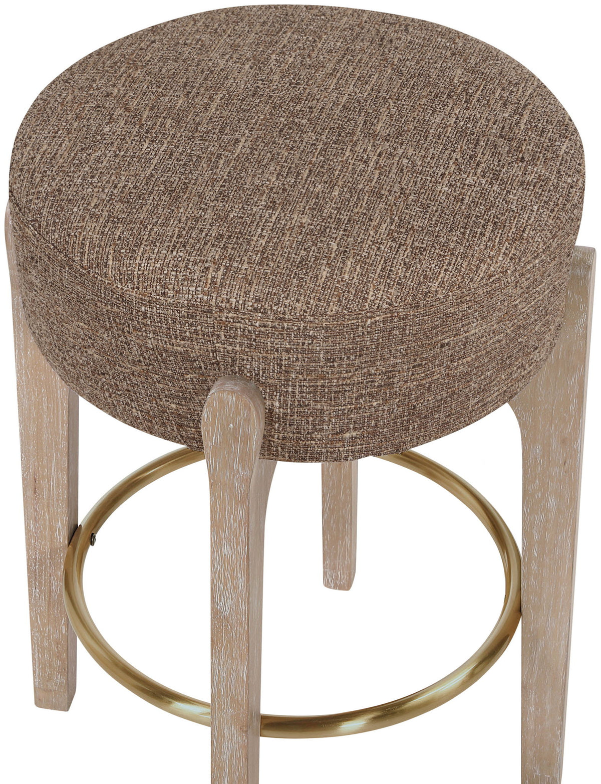 Torino - Backless Counter Stool With Brushed Natural Base (Set of 2)