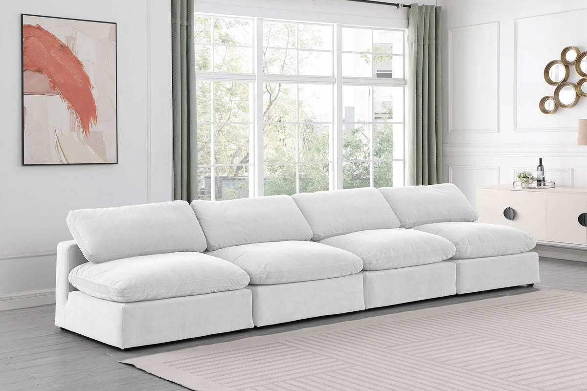 Comfy - Velvet Modular Armless Sofa 4 Seats