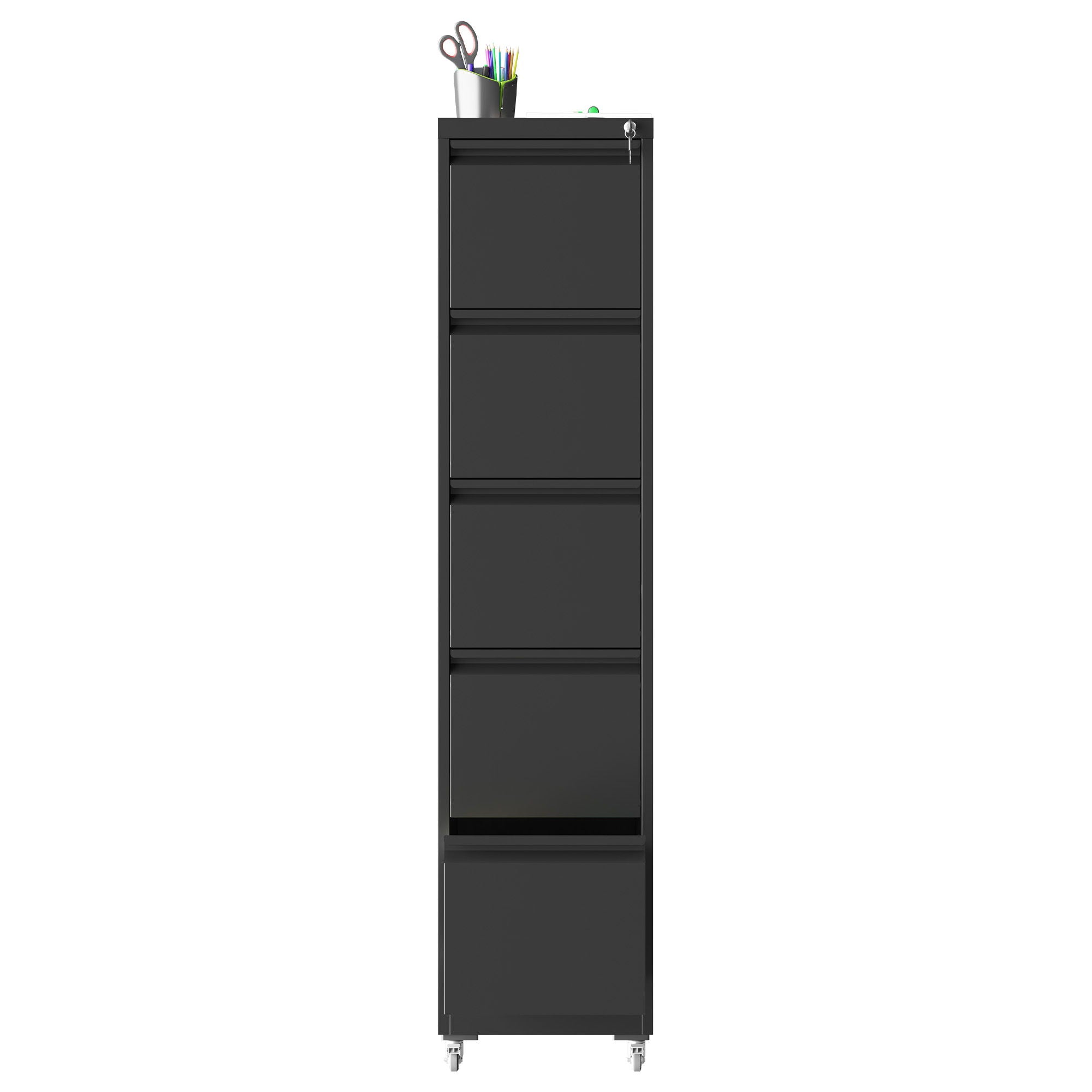 Drawer Metal Locking Vertical File Cabinet With Wheels Heavy Duty Lockable Storage