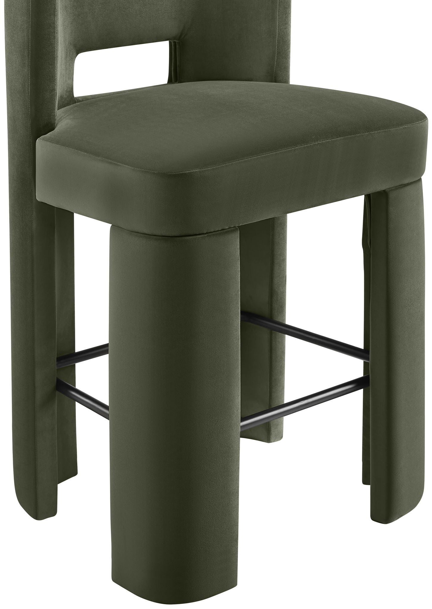 Zuno - Velvet Performance Fabric Upholstered Bar Stool (Set of 2)