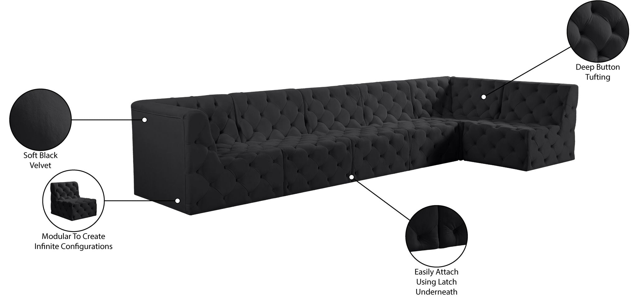 Tuft - 6 Piece Modular Sectional