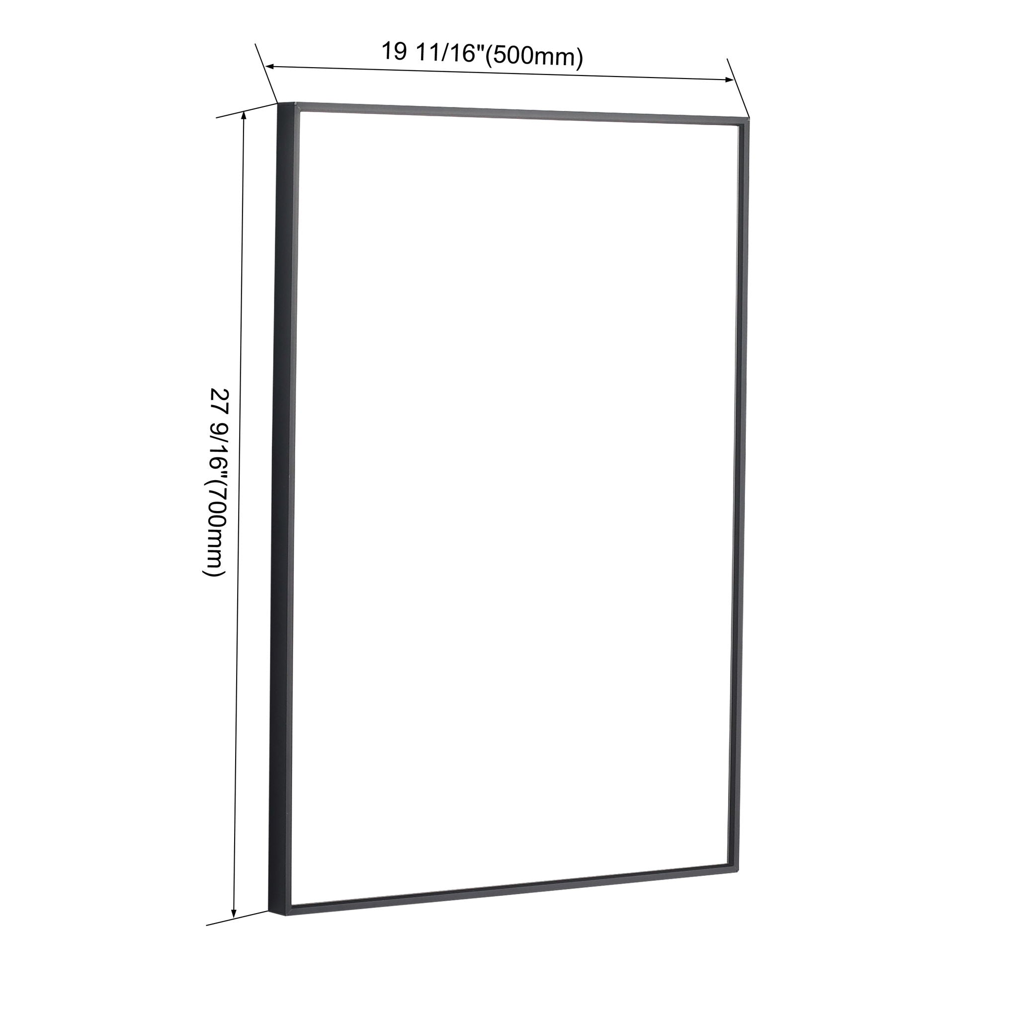30" Wall Mounted Mirror Cabinet With And Frame, Storage Vanity For Bathroom - Imitative Oak