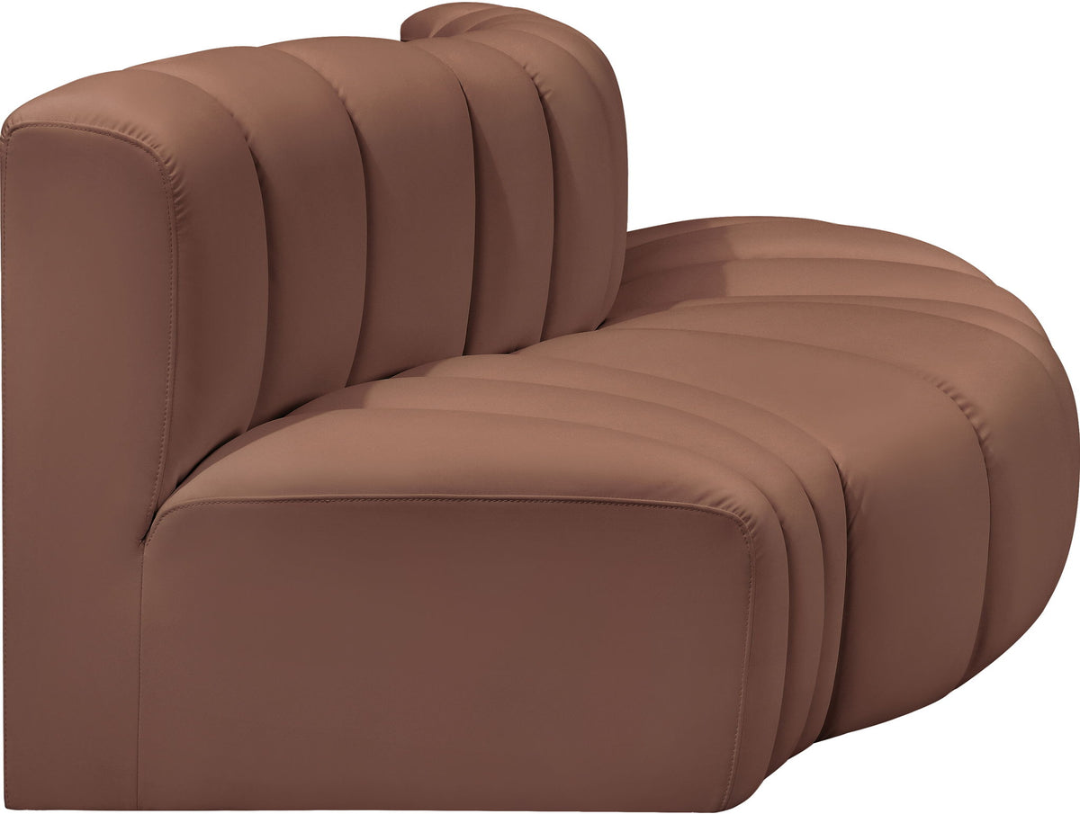 Arc - Faux Leather 3 Piece Modular Sofa