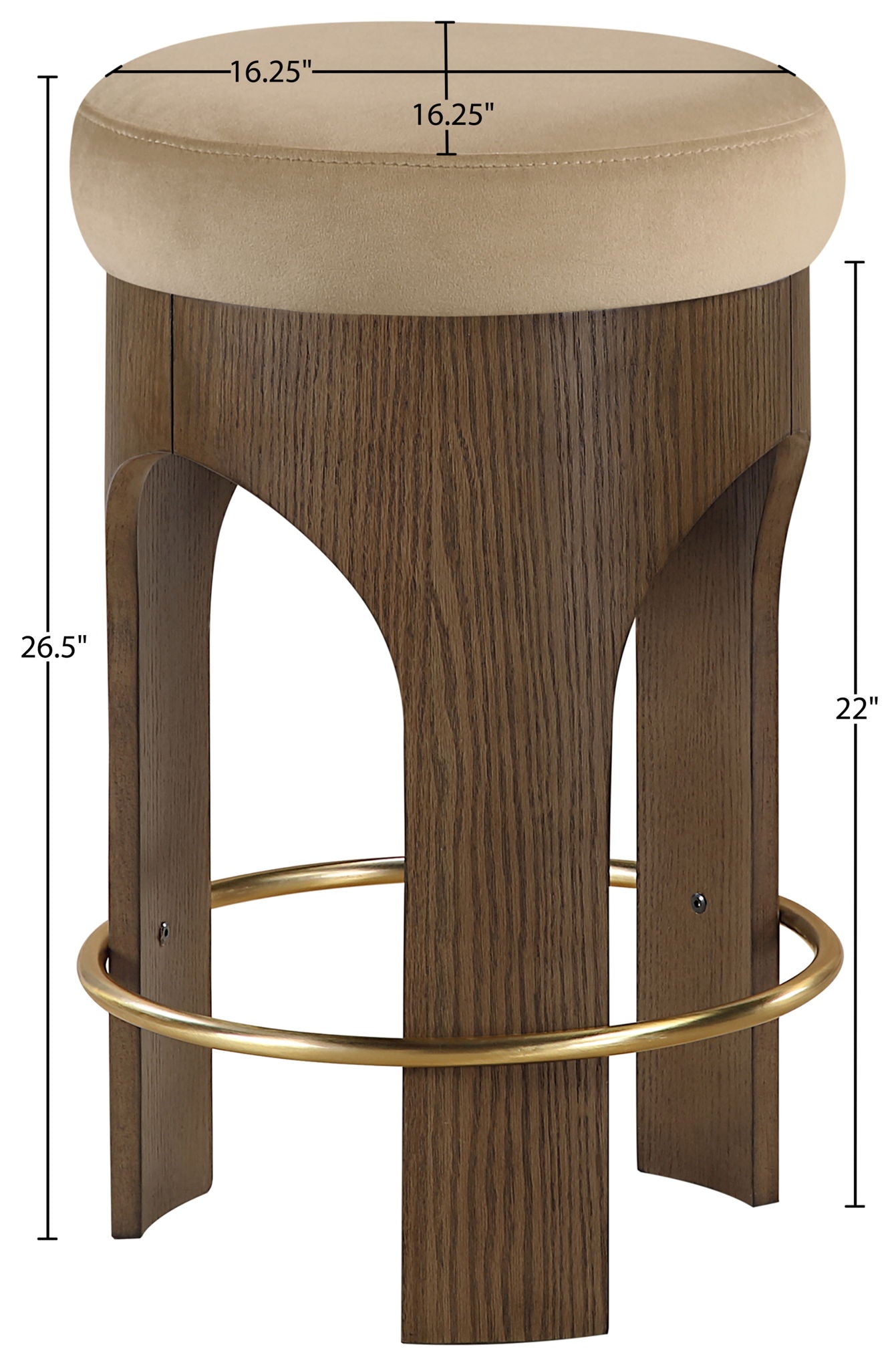 Bocceli - Counter Stool - Brown Base