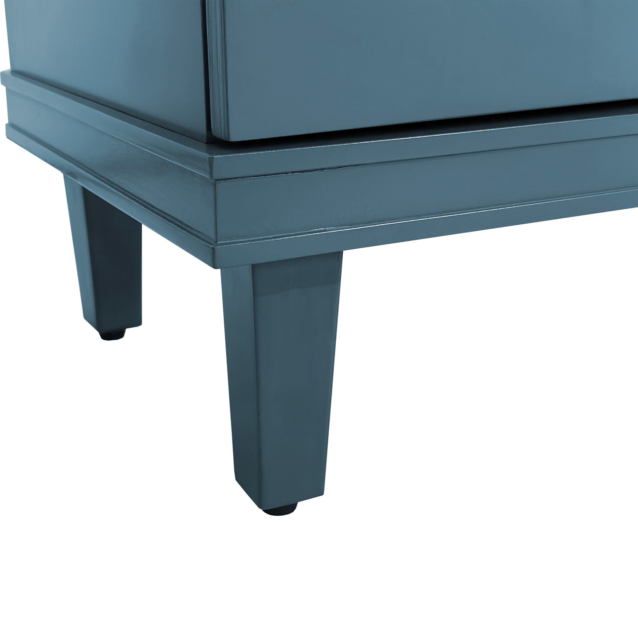 4 Door Cabinet, Large Storage For Living Room - Blue