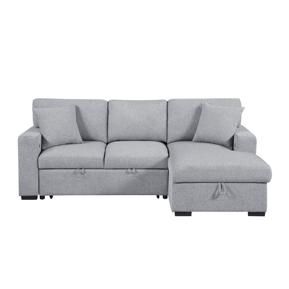 Pompano - Sectional With Chaise, Pull-Out Bed And Hidden Storage, Charging Ports