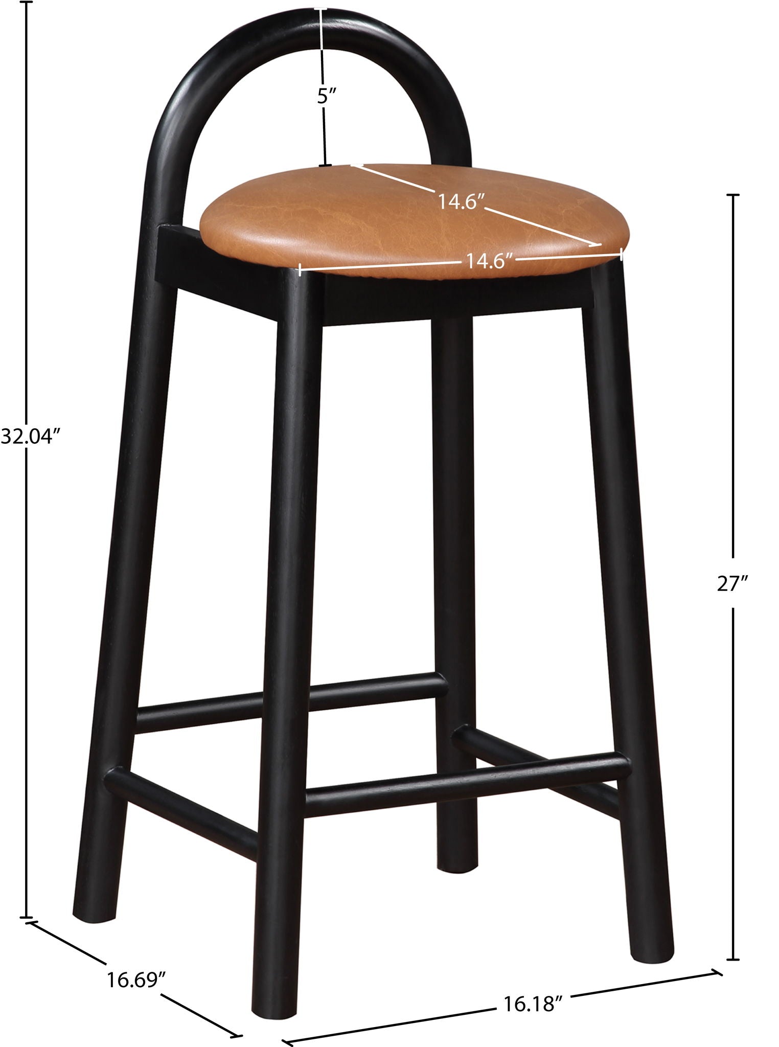 Calvin - Stool - Black Legs