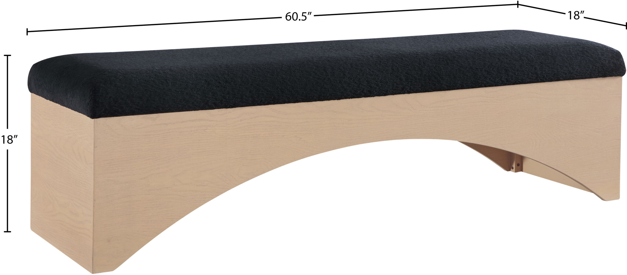 Lawson - Bench With Natural Base