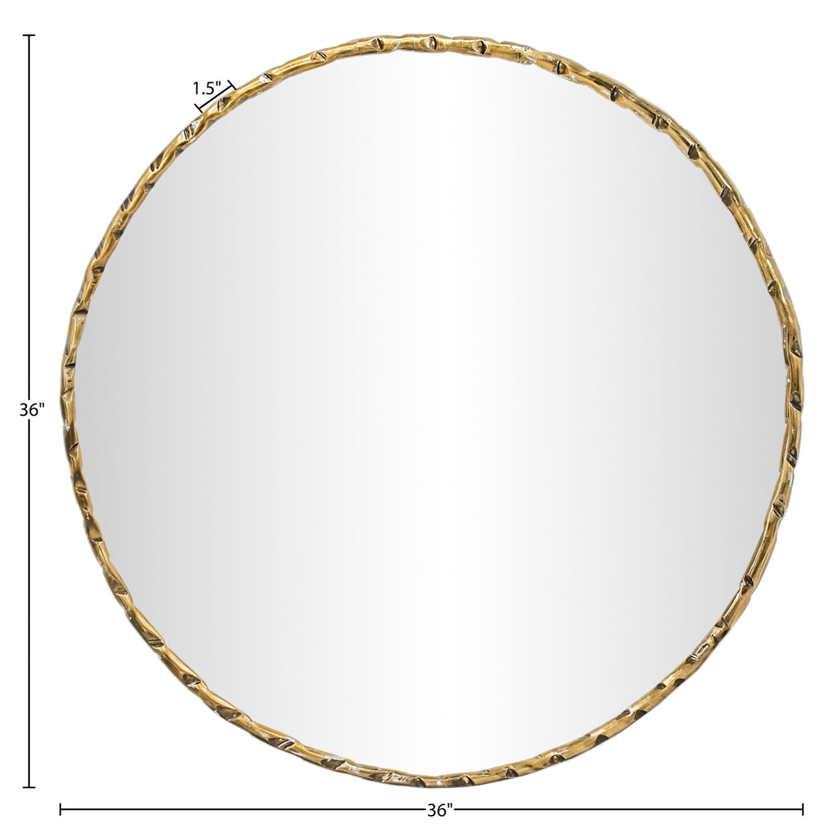 Hammer - Round Iron Mirror
