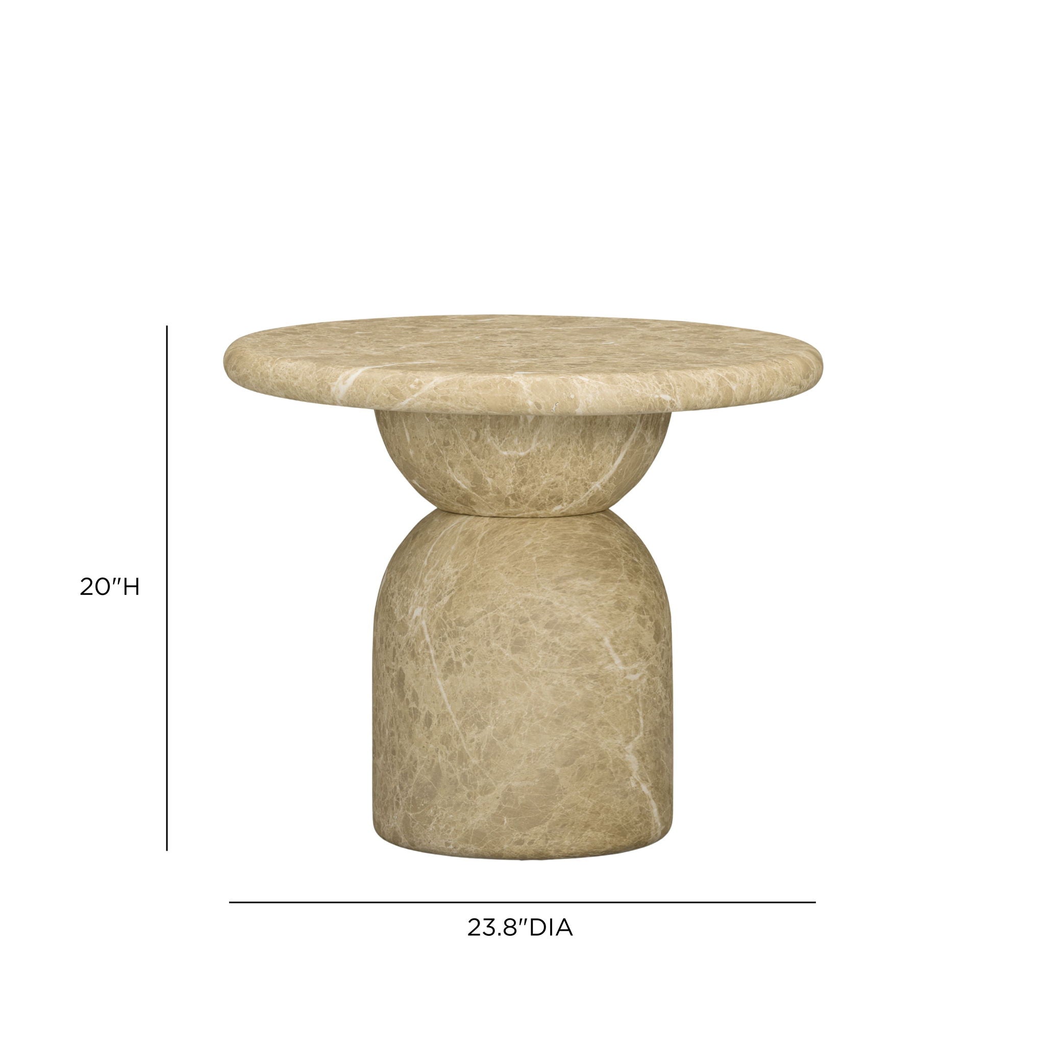 Cynthia - Emperador Faux Marble Indoor / Outdoor Table