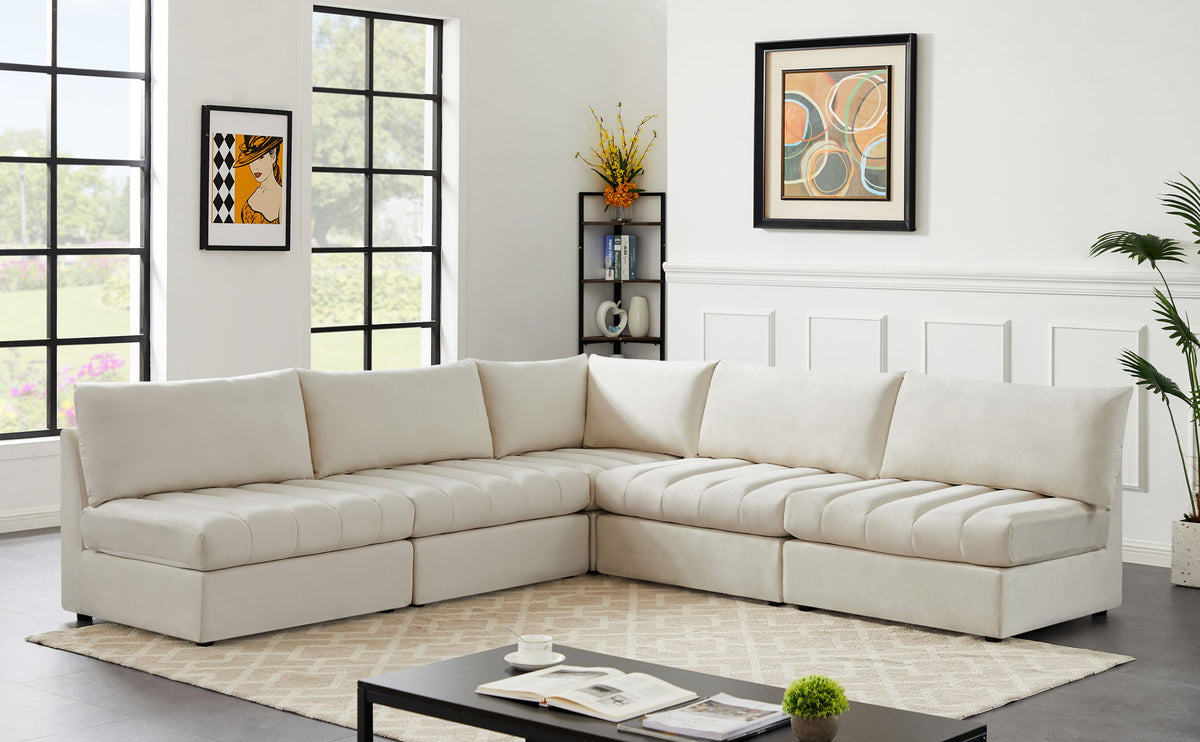 Jacob - Modular Corner Armless Sectional 5 Piece