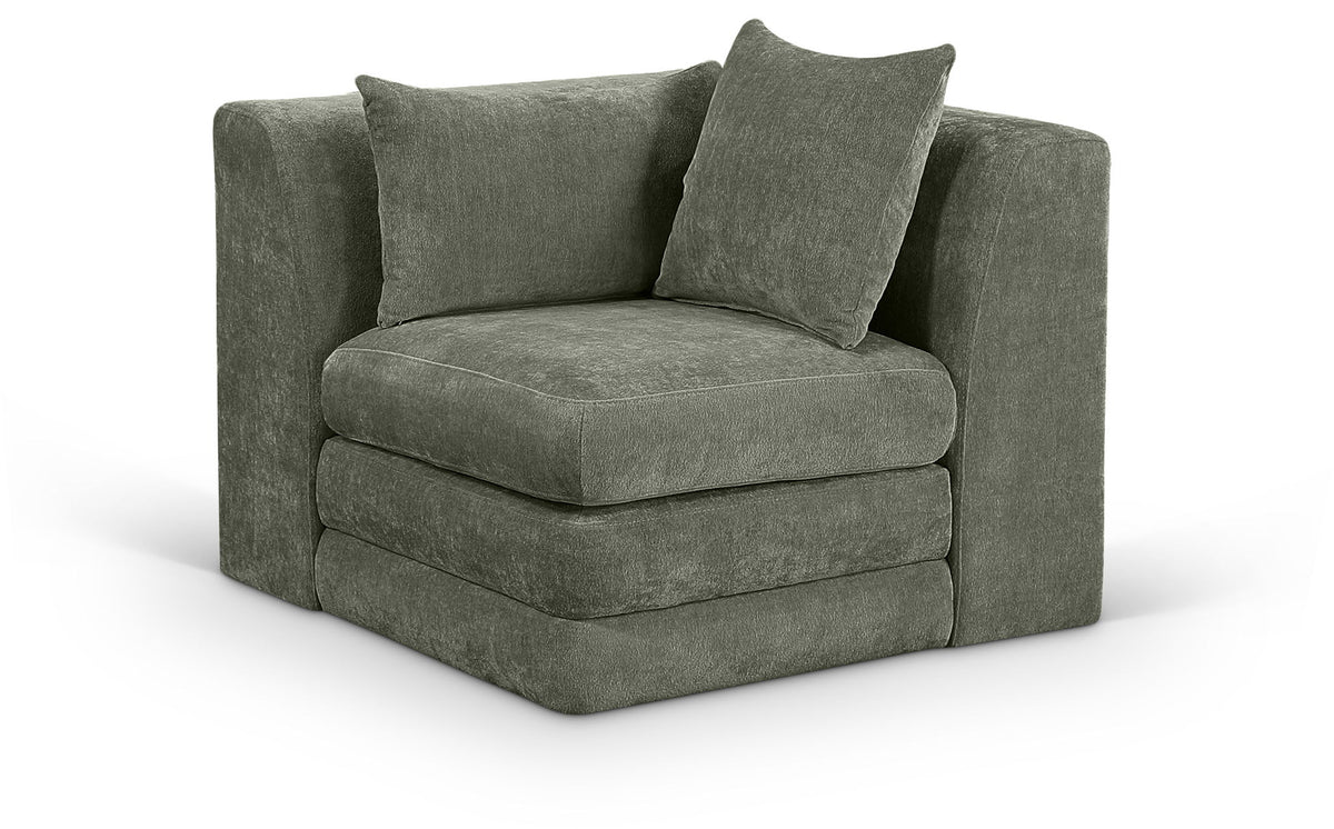 Stellar - Chenille Fabric Upholstered Modular Corner Chair