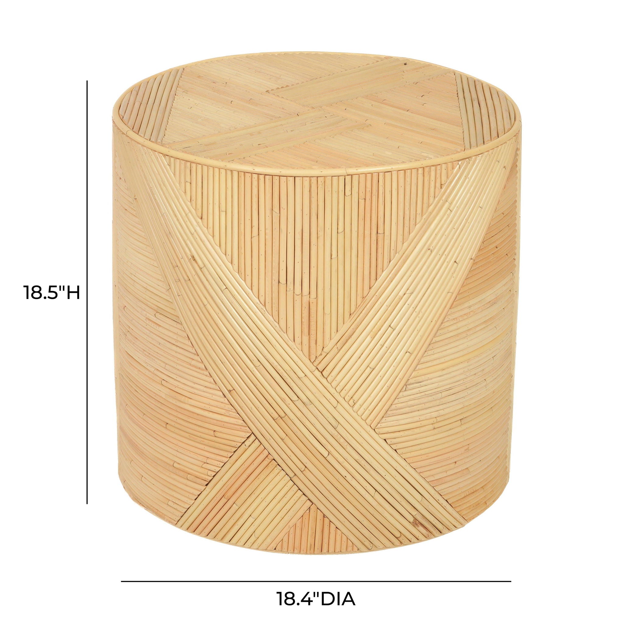 Matea - Rattan Cross Side Table - Natural