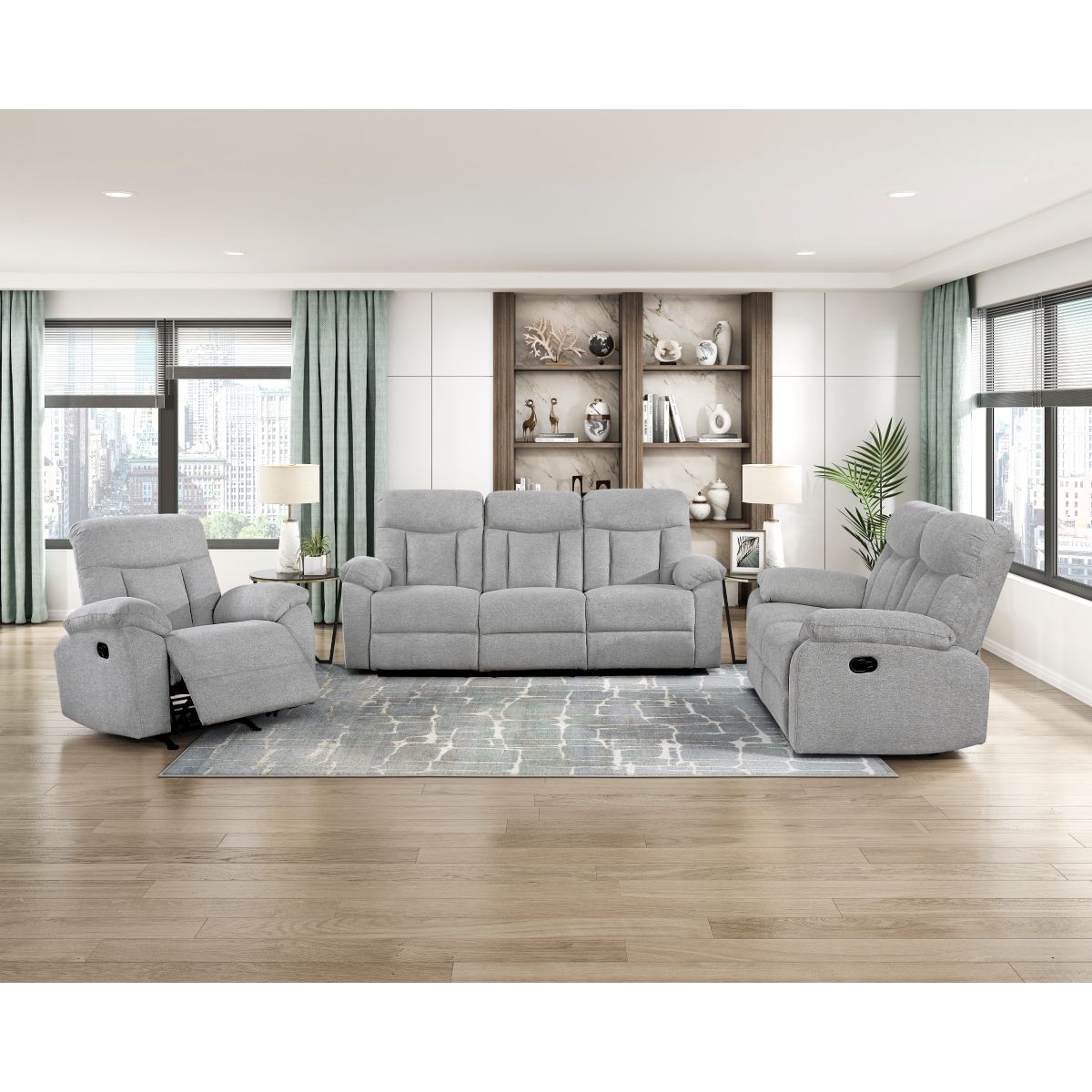 Jules - Double Reclining Loveseat - Gray