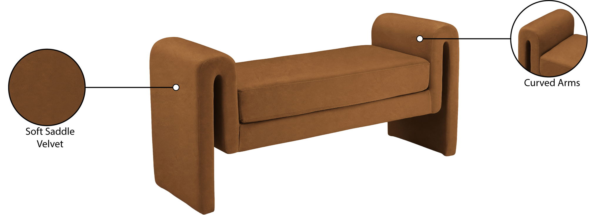 Sloan - Velvet Bench