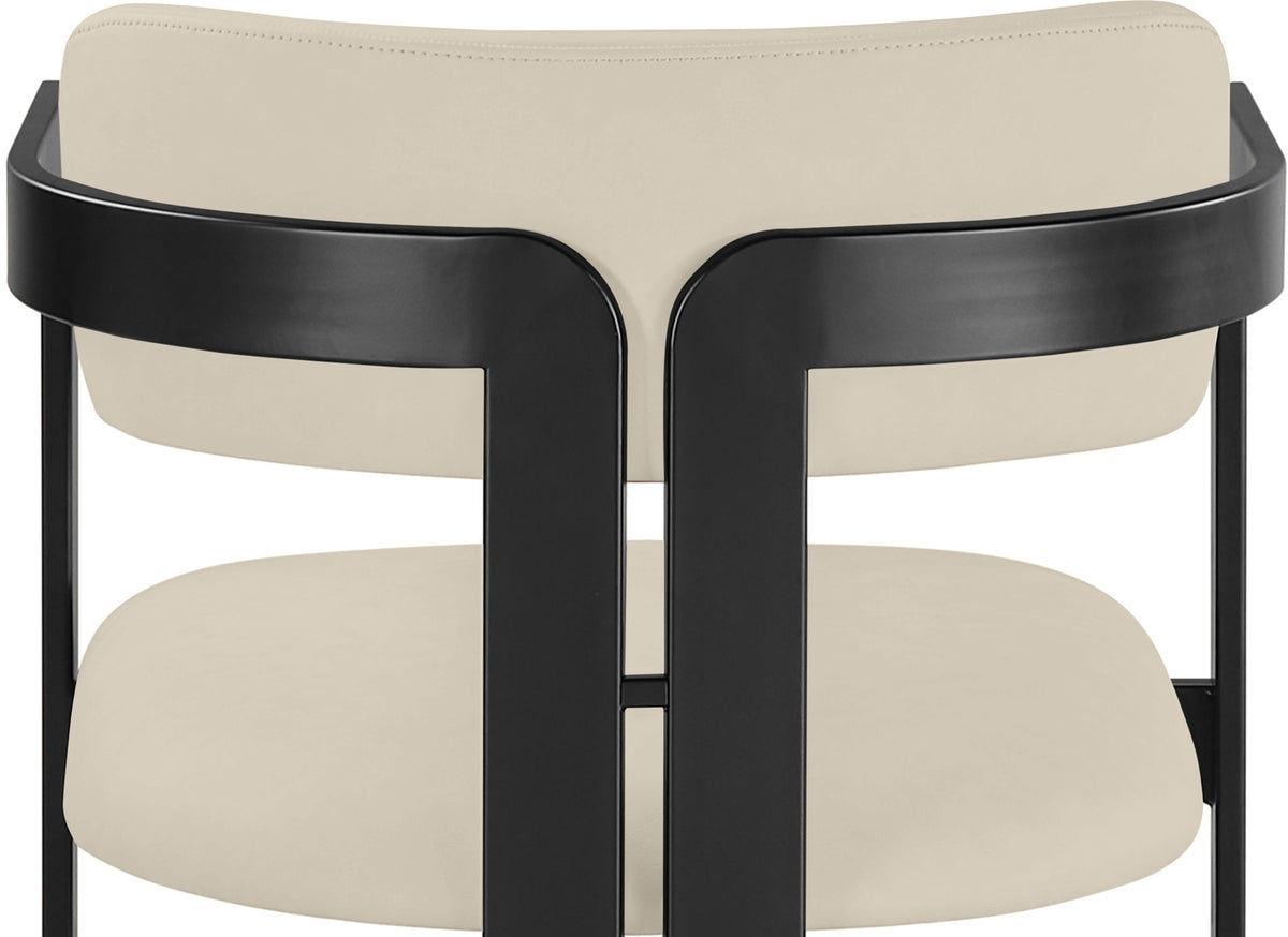 Aurum - Vegan Leather Upholstered Dining Chair With Graphite Black Base (Set of 2)