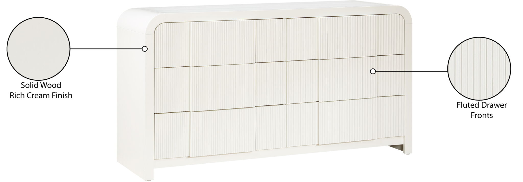 Fluted - Dresser