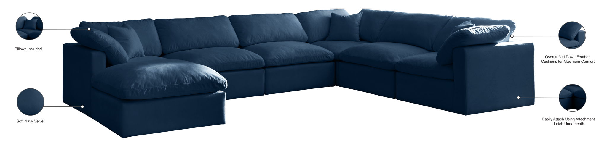 Plush - 7 Piece Modular Sectional