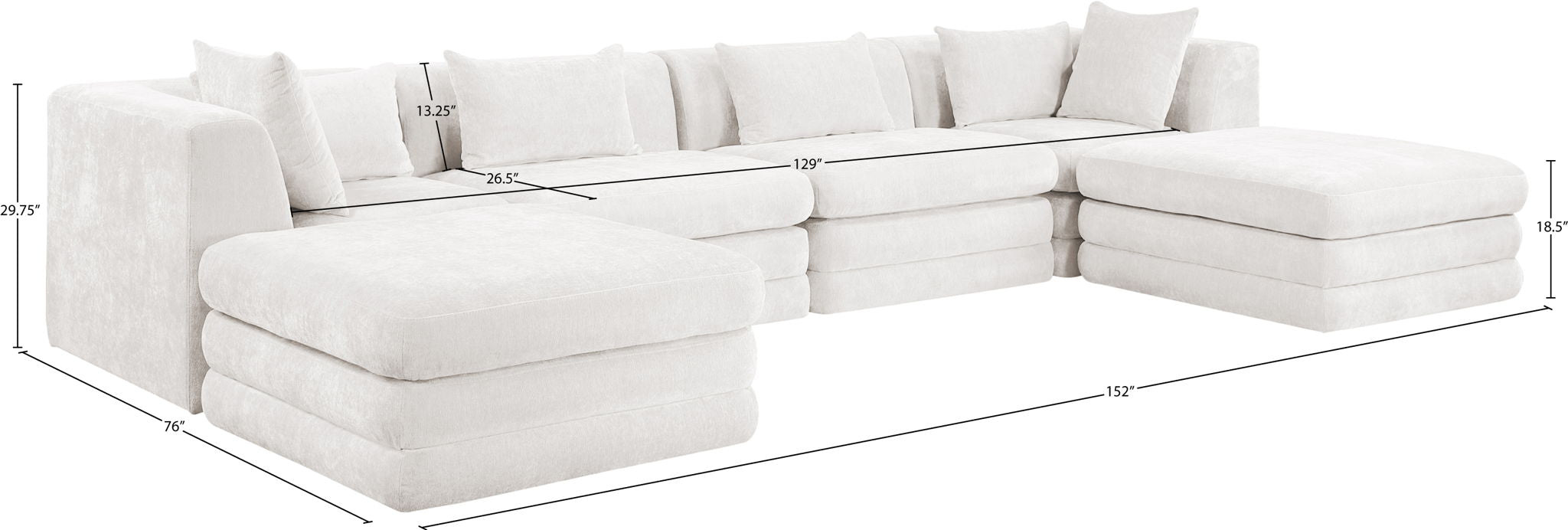 Stellar - 6 Piece Upholstered Modular Sectional