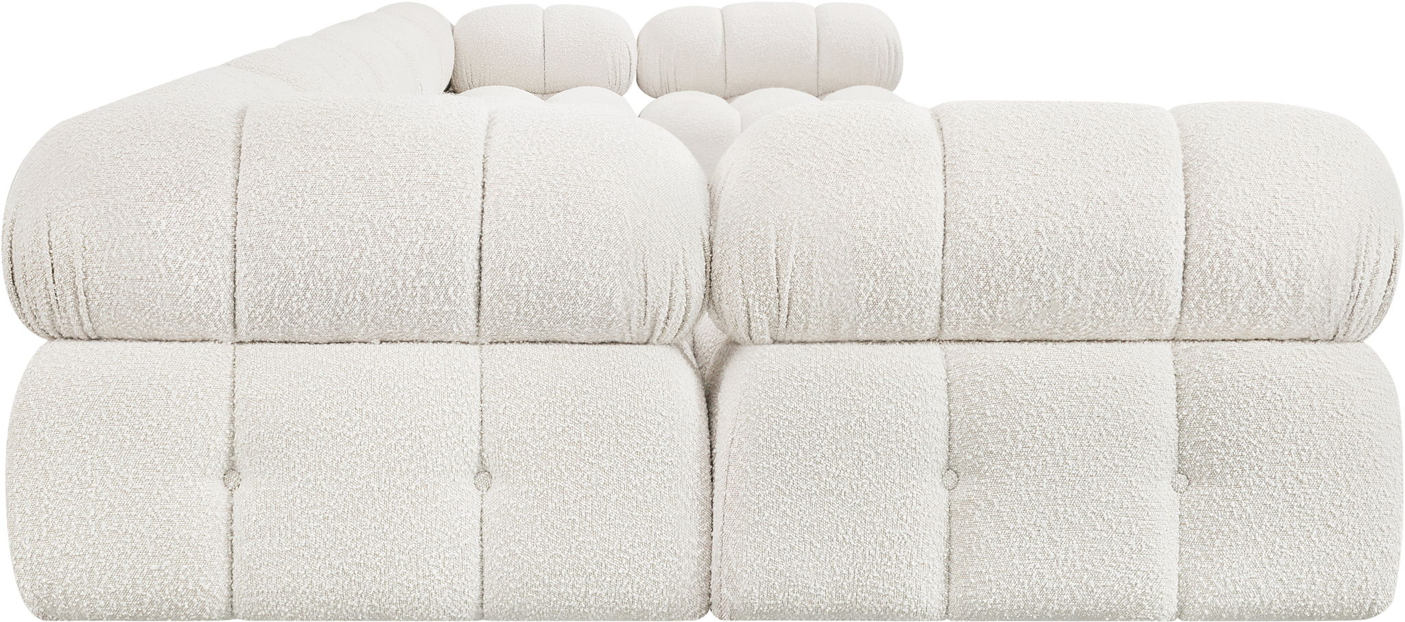 Ames - 7 Piece Boucle Fabric Modular Sectional