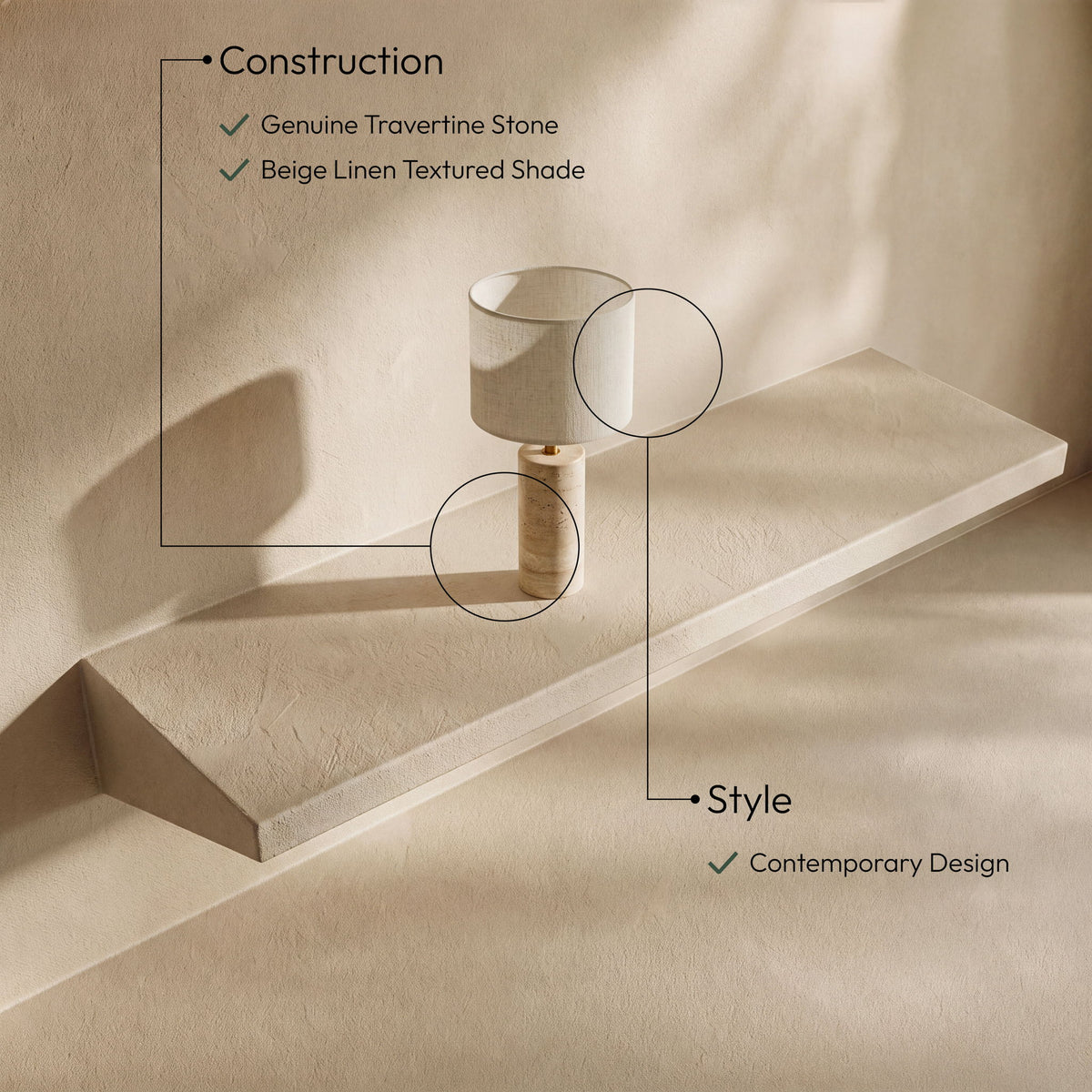 Titan - Textured Fabric Table Lamp