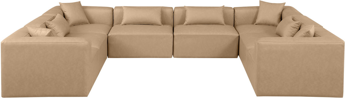 Cube - 8 Piece Modular Sectional - Tan