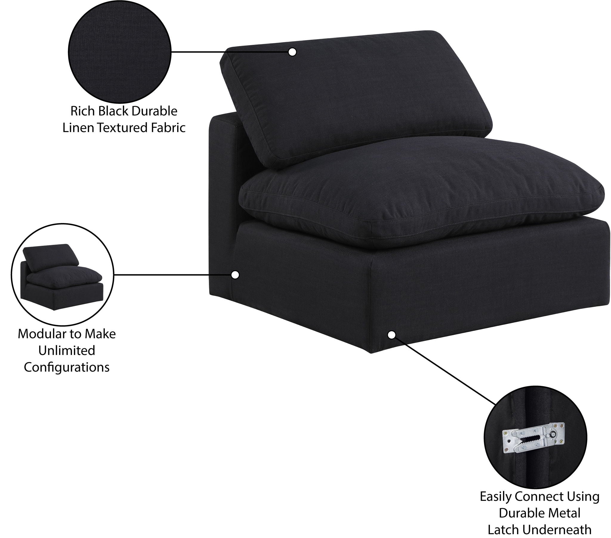 Comfy - Linen Armless Chair