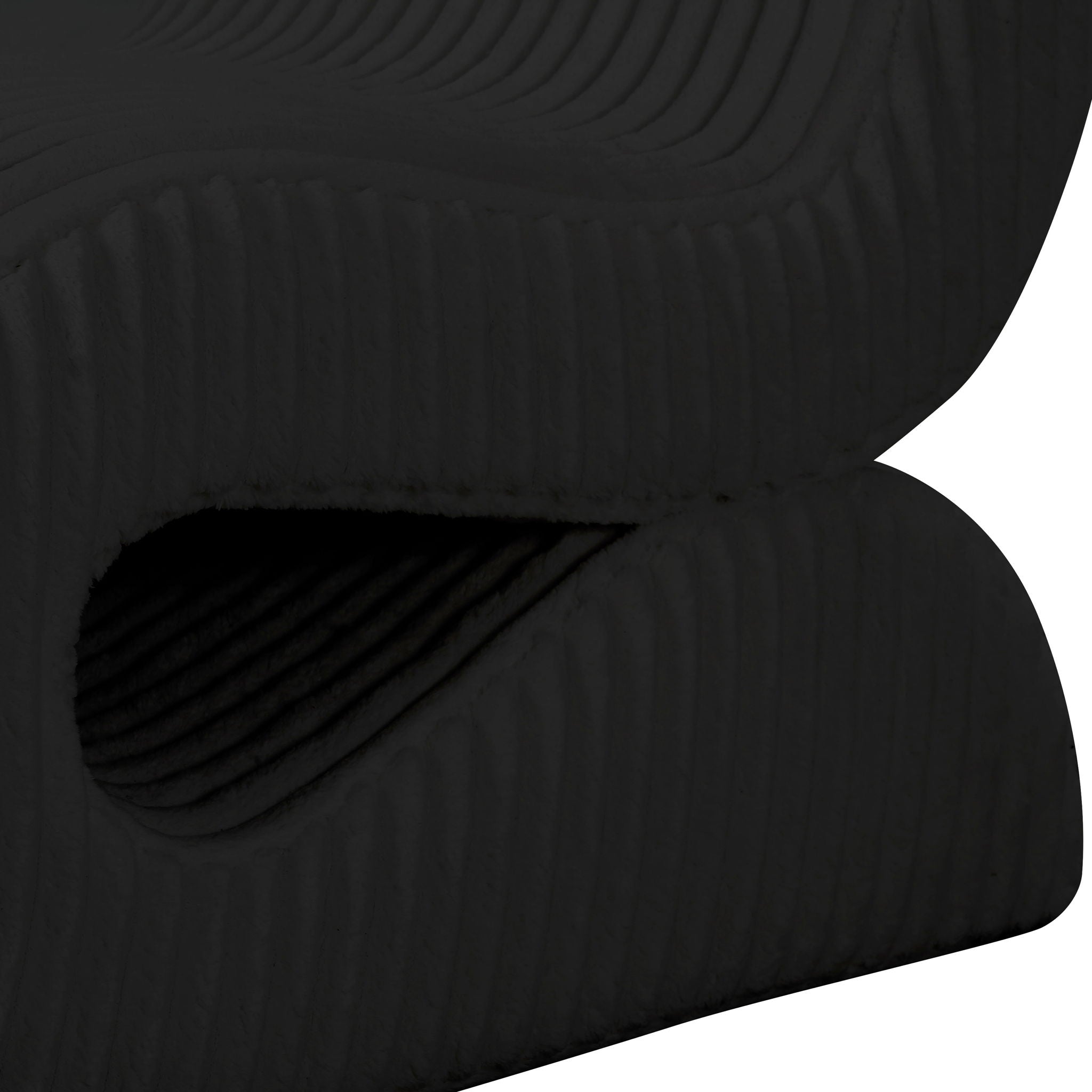 Senna - Oversized Corduroy Accent Chair - Black