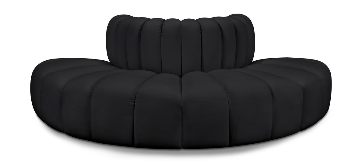 Arc - Faux Leather 4 Piece Modular Sofa