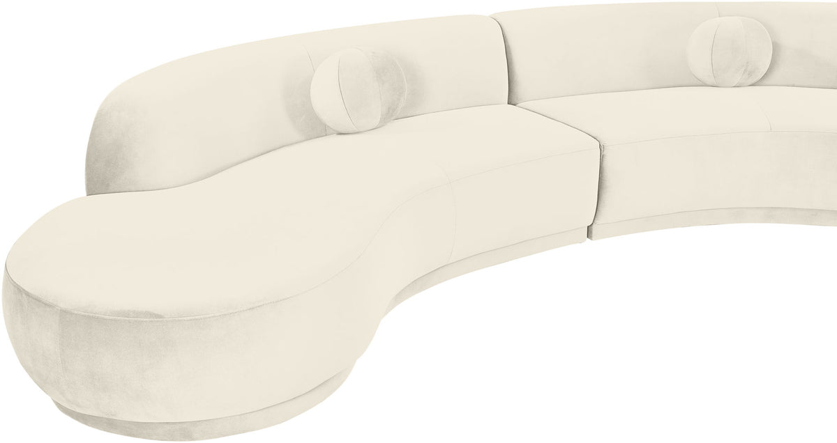 Avra - 189" Velvet Performance Fabric Upholstered Sectional