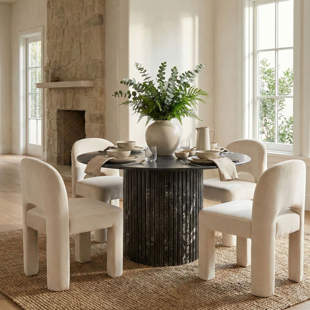 Celine - Velvet Performance Fabric Upholstered Dining Chair (Set of 2)