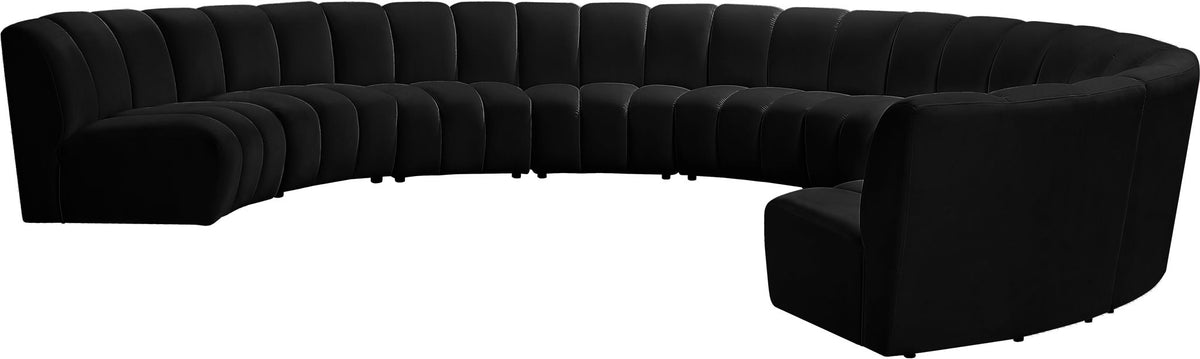 Infinity - 9 Piece Velvet Modular Sectional