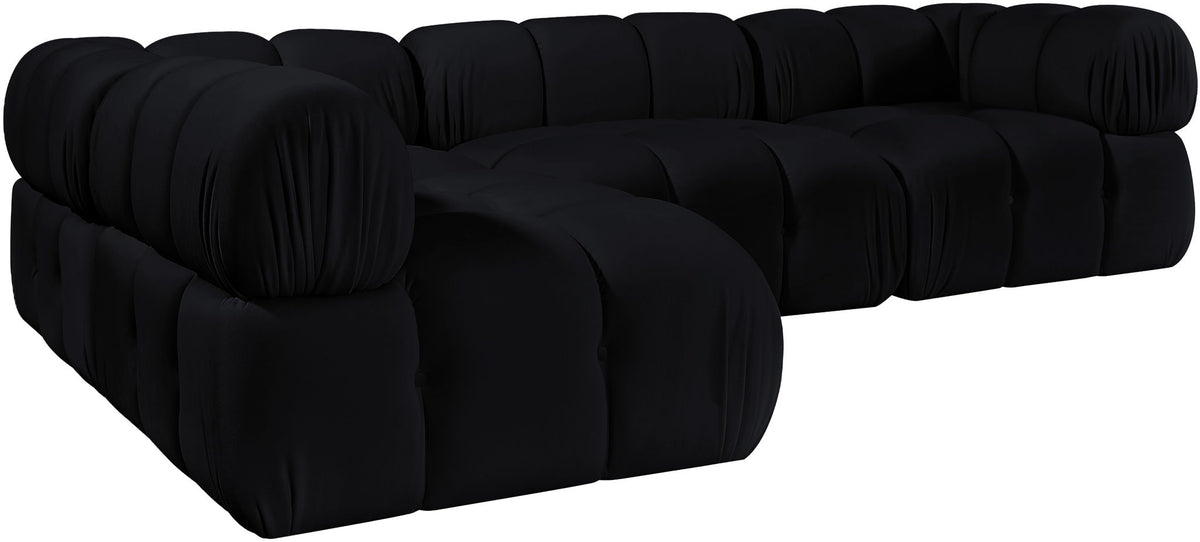 Orin - Fabric Velvet 4 Piece Modular Sectional