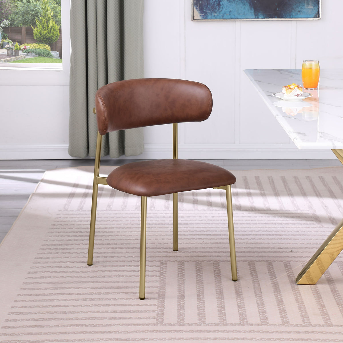 Lupita - Dining Chair With Brushed Gold Legs (Set of 2)