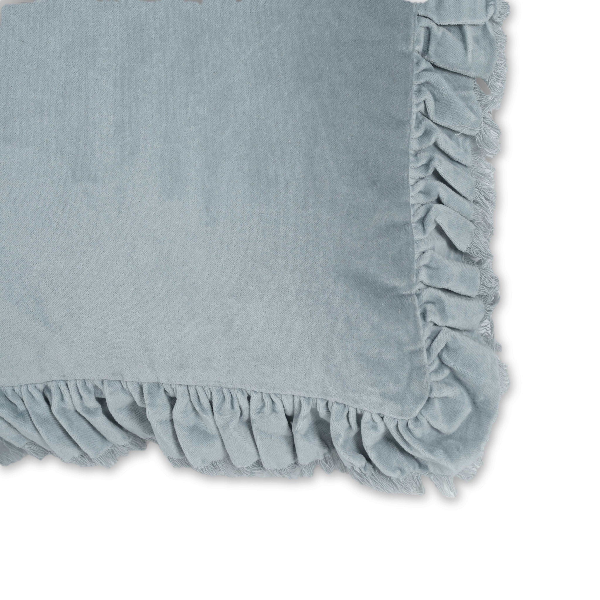 Alessia - Velvet Pillow - Distressed Blue