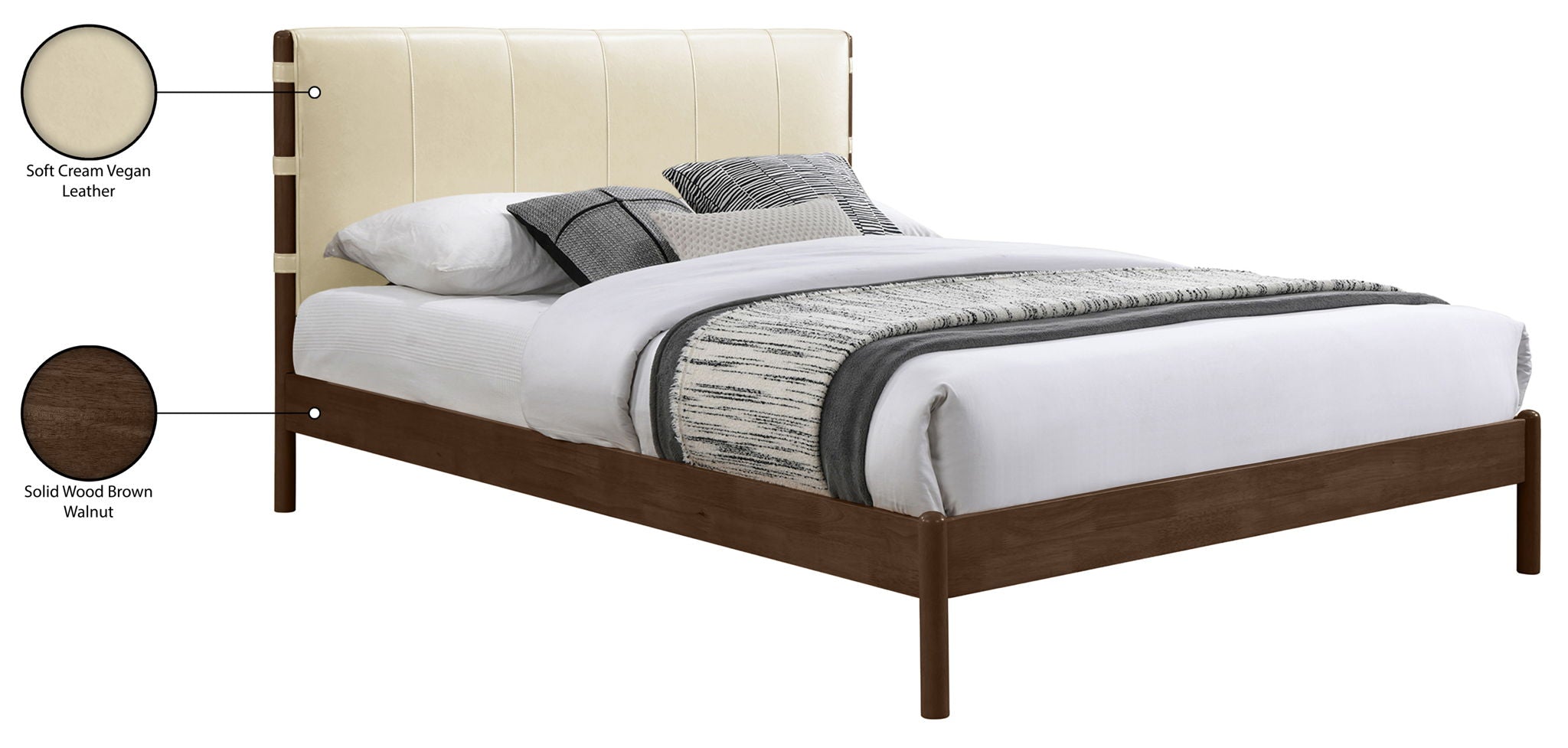 Arielle - Vegan Leather Upholstered Bed