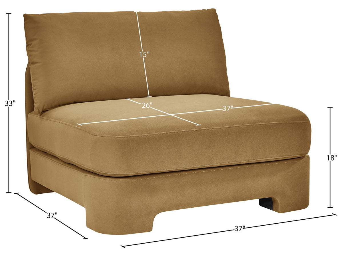 Hammond - Velvet Performance Fabric Upholstered Armless Chair