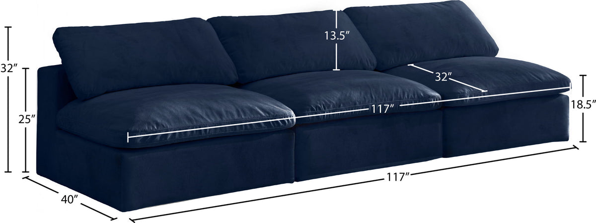 Cozy - Modular Armless 3 Seat Sofa