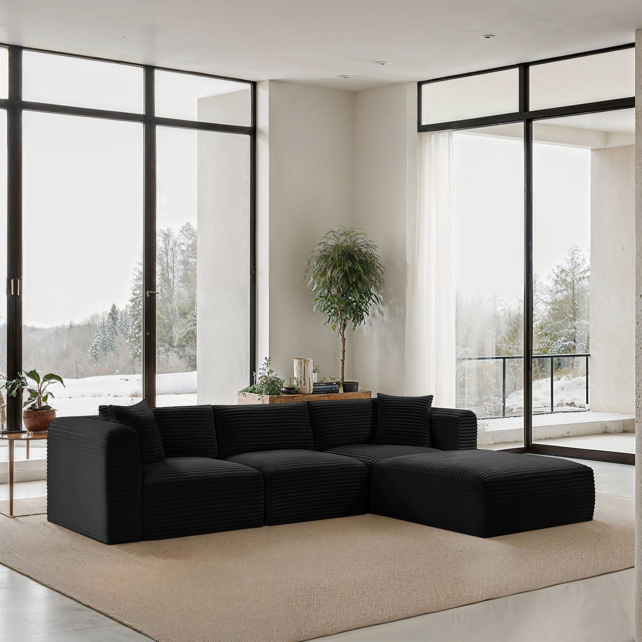 Shaggy - 4 Piece Modular Sectional