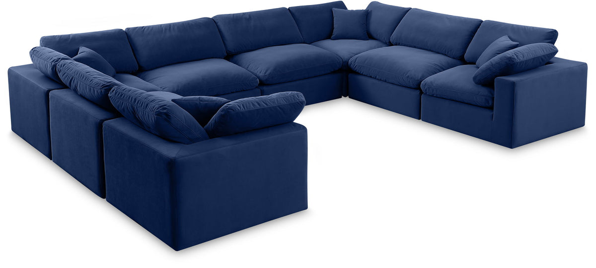 Comfy - 8 Piece Velvet Modular Sectional