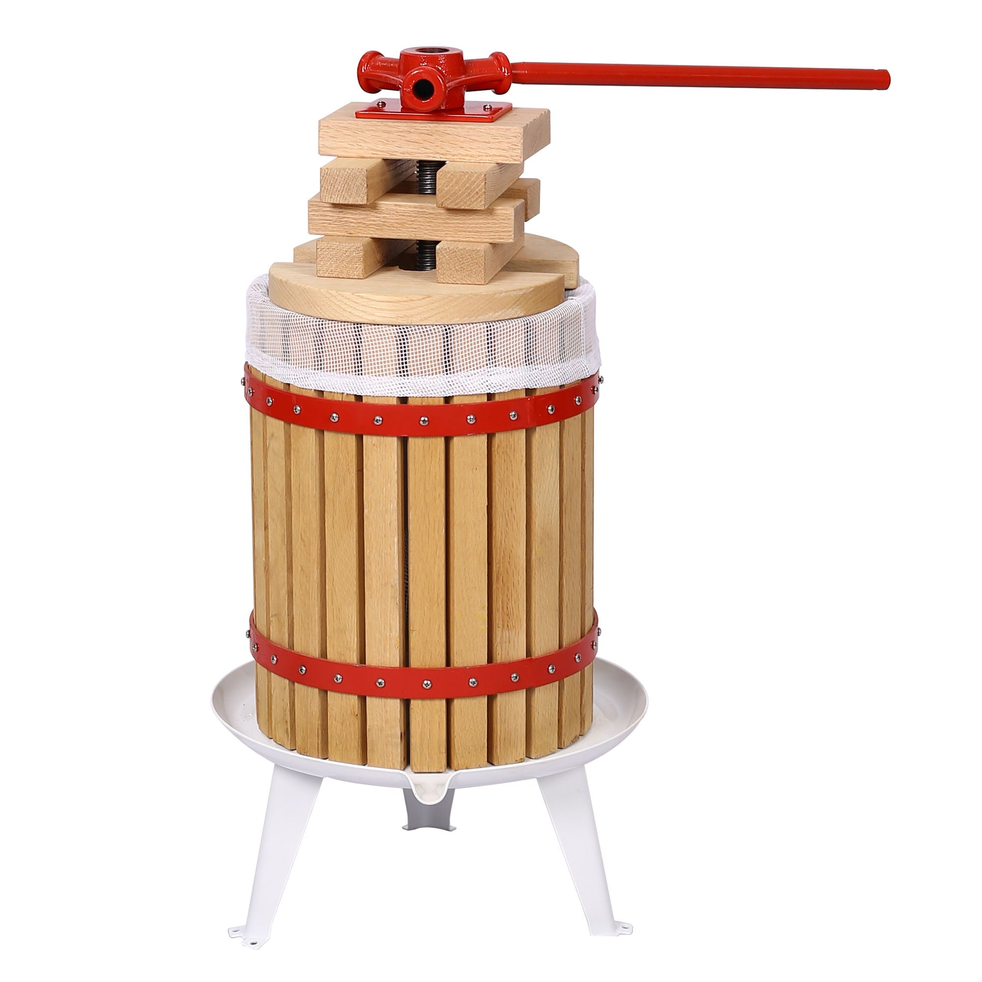 Manual Juice Maker Fruit Wine Press And Crusher With Filter Bag For Apple, Grape, And Berries - Green