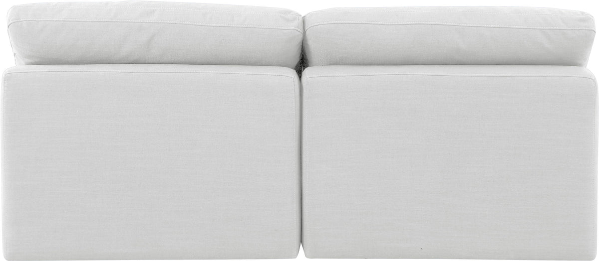 Indulge - Linen 2 Piece Modular Armless Sofa - White