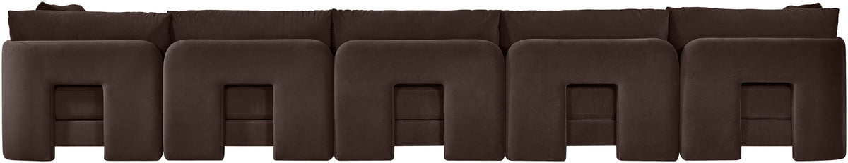 Hammond - Velvet Performance Fabric Upholstered 5 Piece Sofa