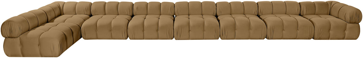 Orin - Velvet Performance Fabric Upholstered 8 Piece L-Shaped Sectional