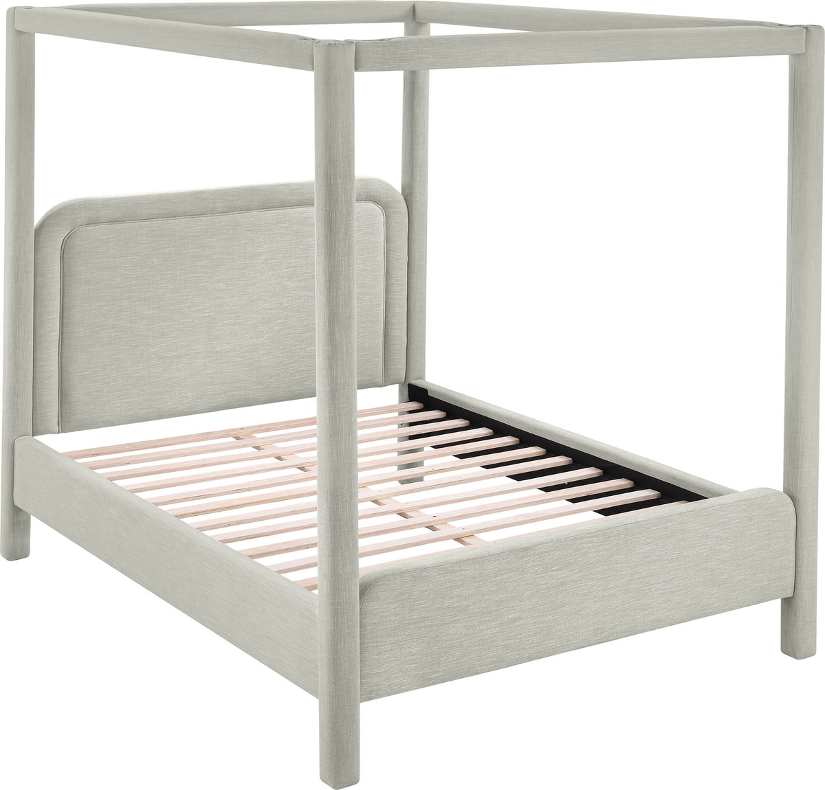 Salina - Linen Textured Fabric Upholstered Bed
