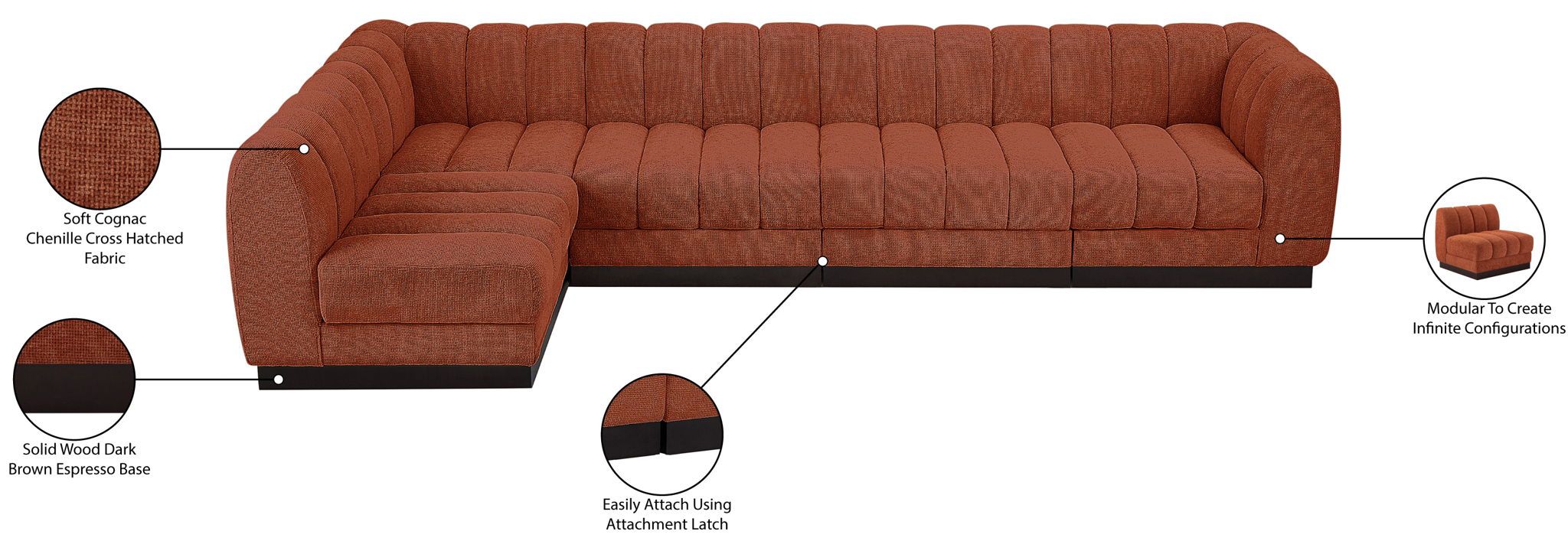 Quinn - 5 Piece Modular Sectional