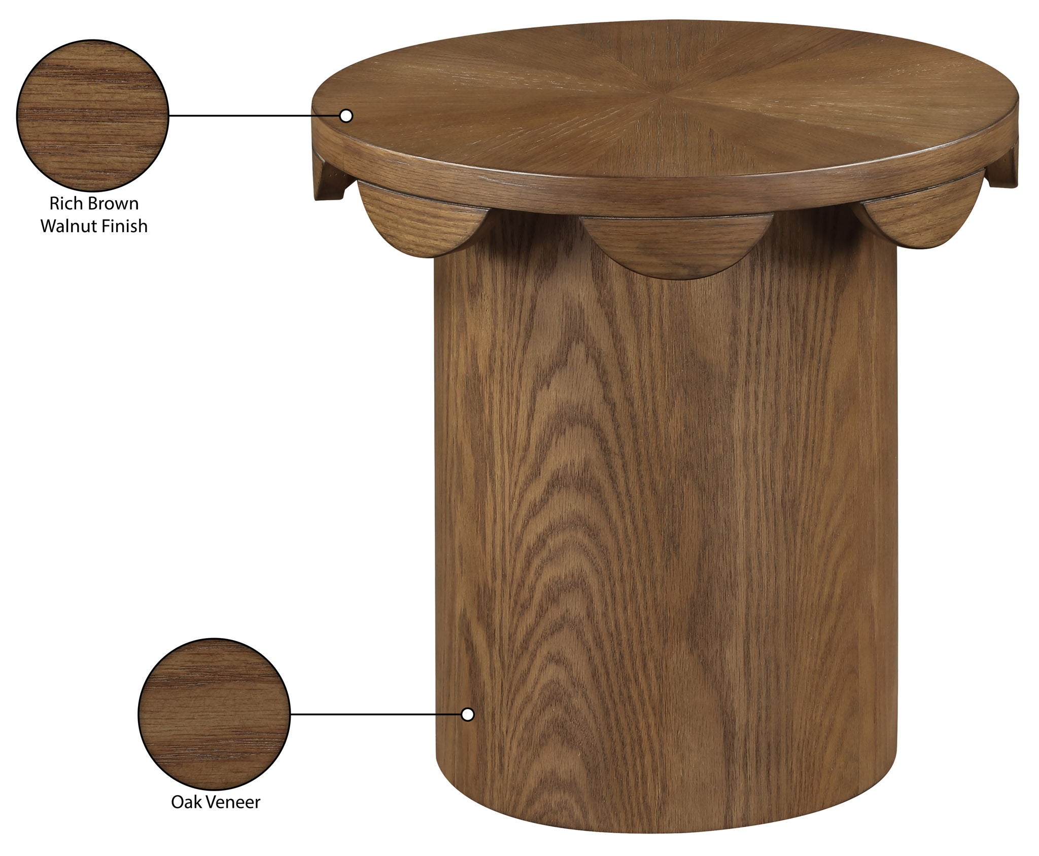 Dahlia - Oak Veneer Table