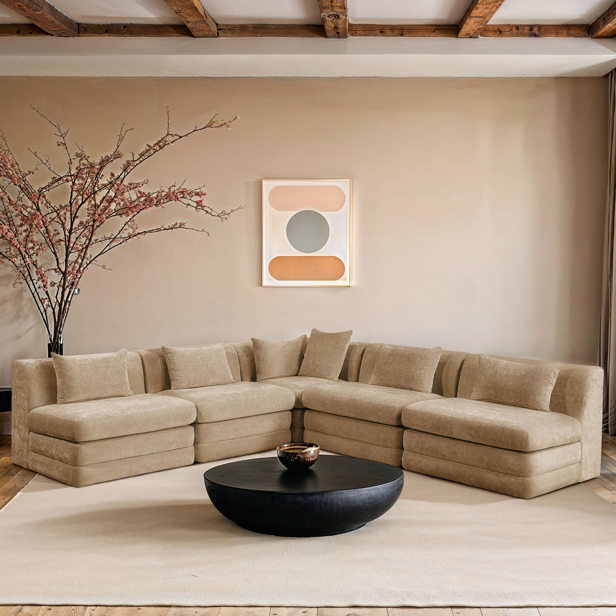Stellar - 5 Piece Upholstered Modular Sectional