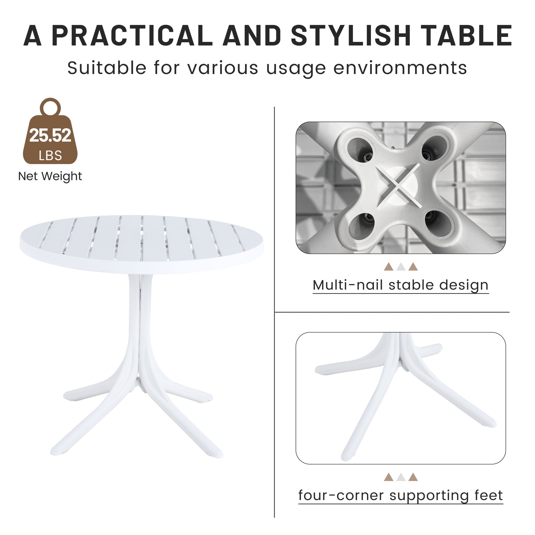 Round Table - White