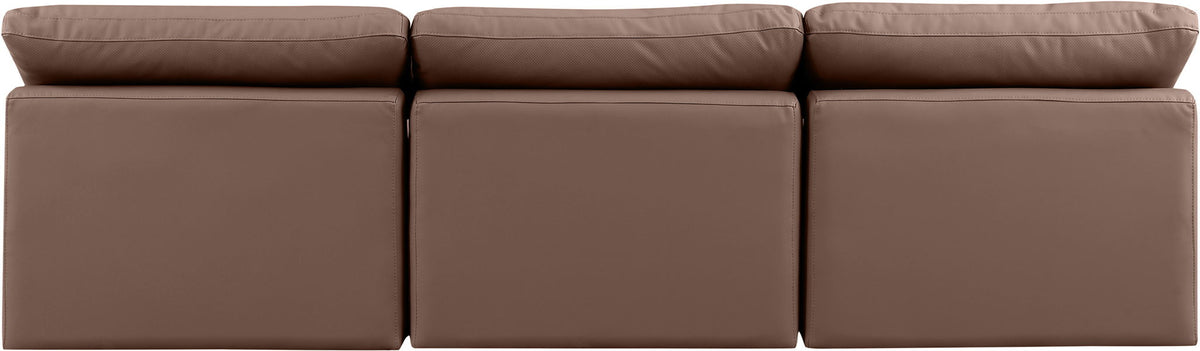 Indulge - Faux Leather 3 Seat Modular Armless Sofa